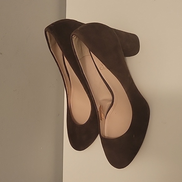 Vince Camuto Size 6 1/2 Brown Suede " 3 inch"  Block-Heels - Picture 6 of 11